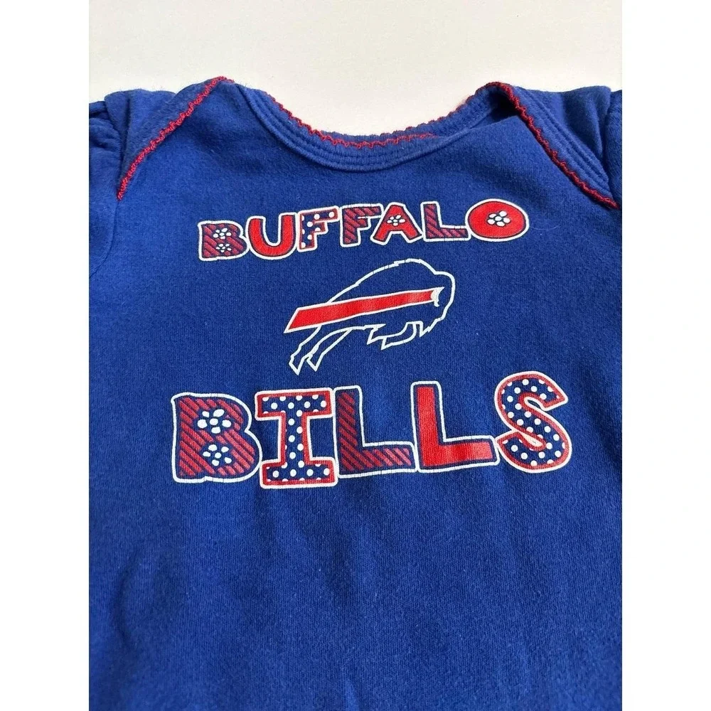 Buffalo Bills Red & Blue Long Sleep Romper Bundle (18 Mon) 2 rompers NFL